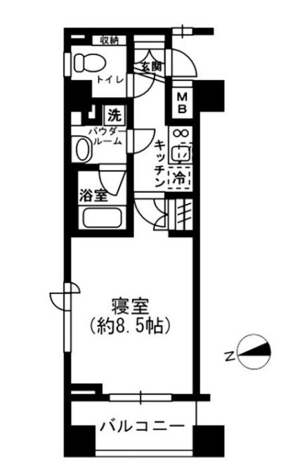 レジディア四谷三丁目　702号室　間取り