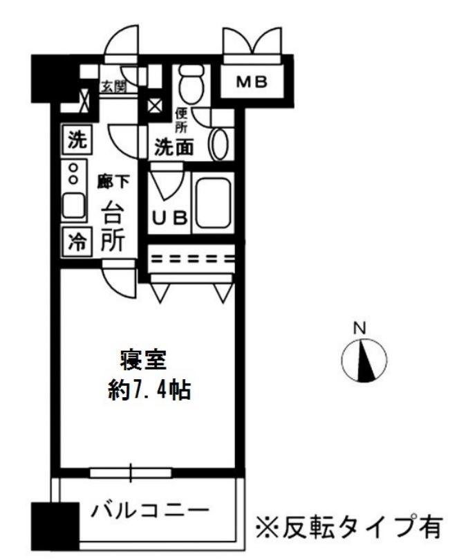 レジディア四谷三丁目　808号室　間取り