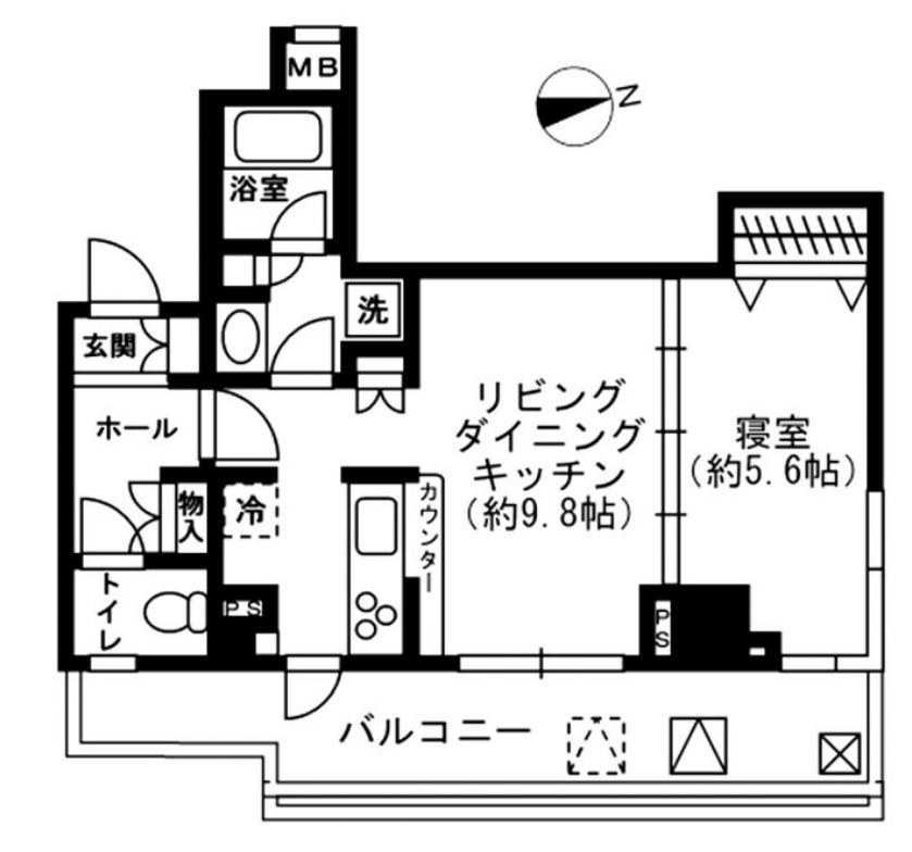 レジディア四谷三丁目　910号室　間取り
