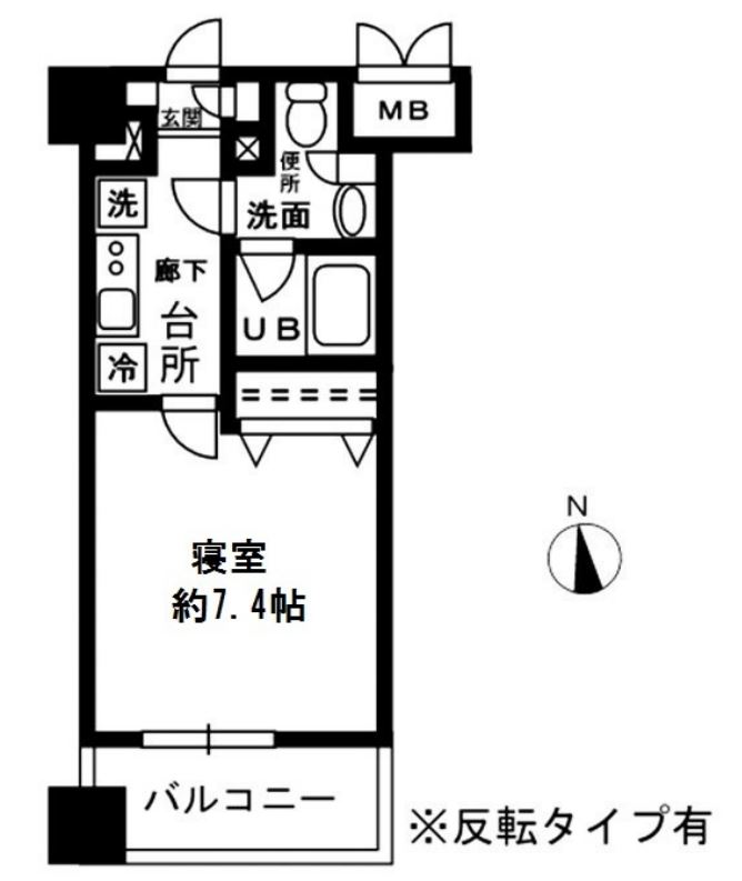 レジディア四谷三丁目　808号室　間取り