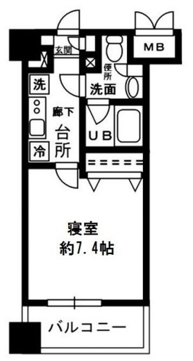 レジディア四谷三丁目　508号室　間取り