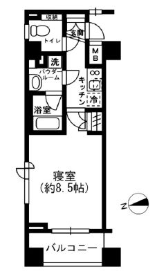 レジディア四谷三丁目　602号室　間取り