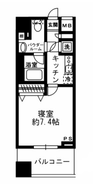 レジディア四谷三丁目　703号室　間取り