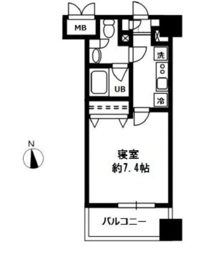 レジディア四谷三丁目　806号室　間取り