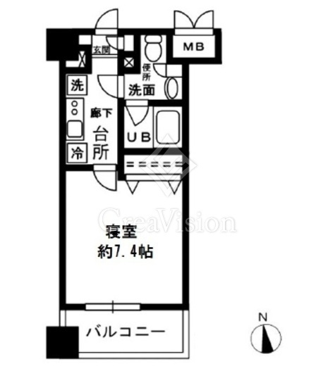 レジディア四谷三丁目　203号室　間取り