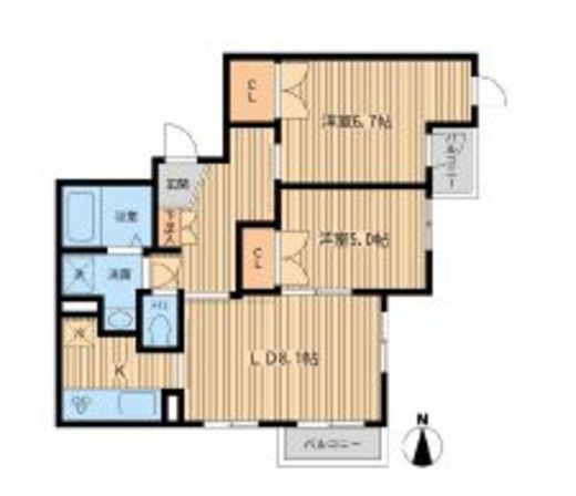 元麻布フォレストプラザ2　102号室　間取り