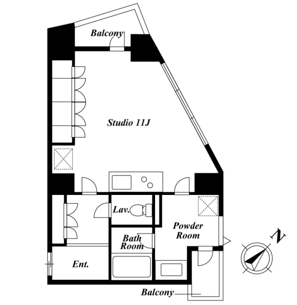 KDXレジデンス白金Ⅱ　207号室　間取り