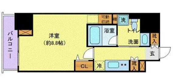グランドコンシェルジュ六本木　1405号室　間取り