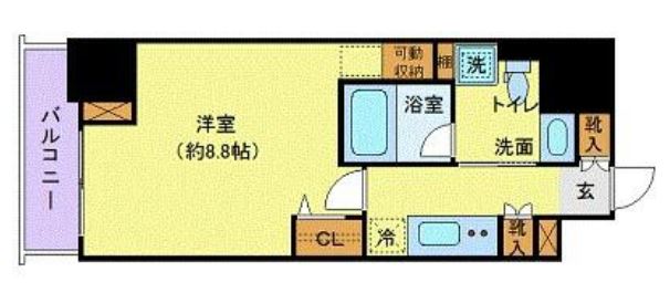 グランドコンシェルジュ六本木　1305号室　間取り