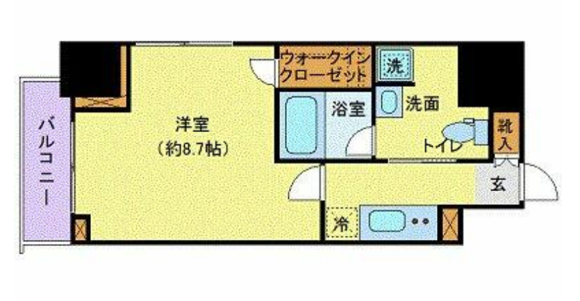 グランドコンシェルジュ六本木　1301号室　間取り