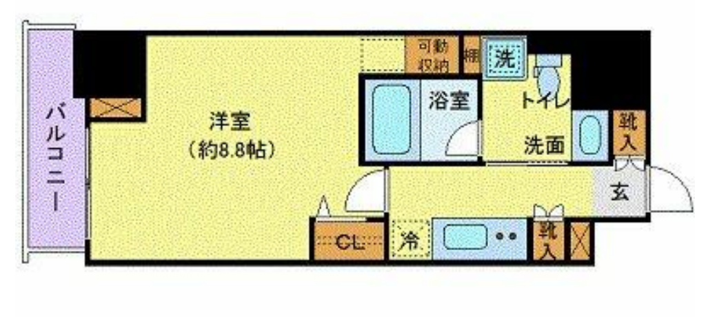 グランドコンシェルジュ六本木　1207号室　間取り