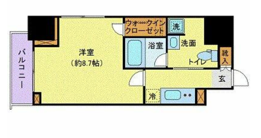 グランドコンシェルジュ六本木　1401号室　間取り