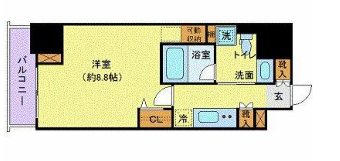 グランドコンシェルジュ六本木　1205号室　間取り