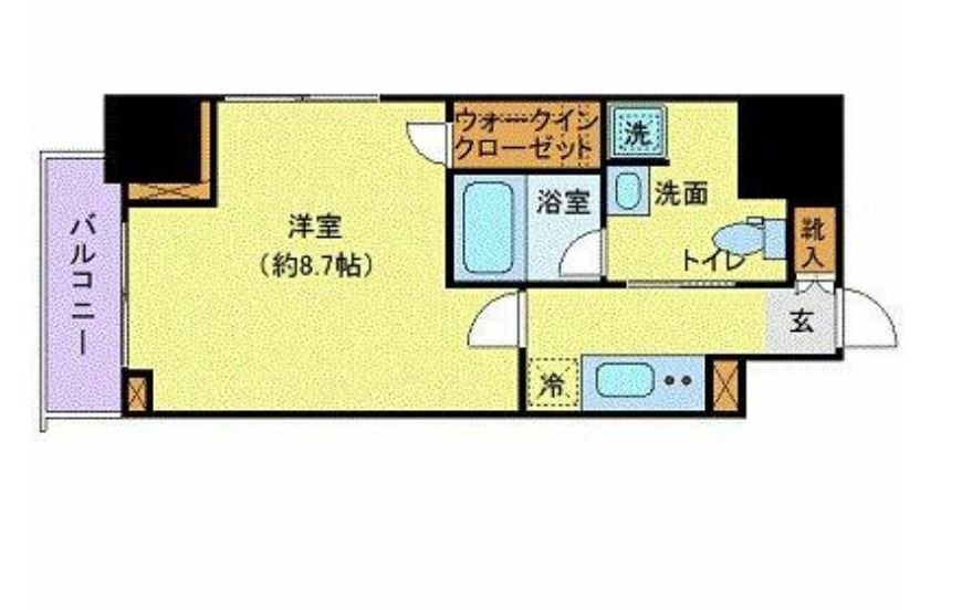 グランドコンシェルジュ六本木　1201号室　間取り
