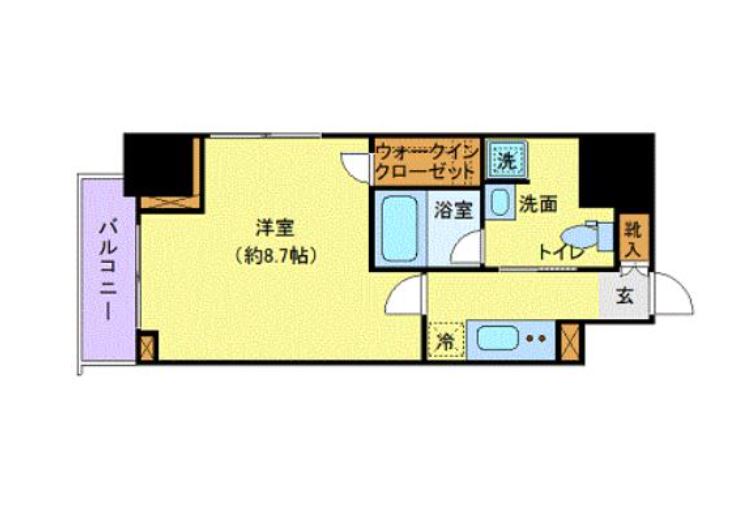 グランドコンシェルジュ六本木　1101号室　間取り