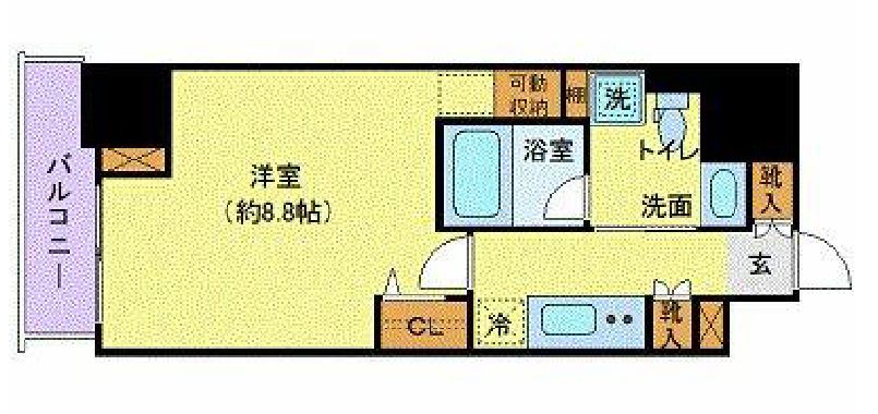 グランドコンシェルジュ六本木　1307号室　間取り