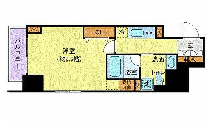 グランドコンシェルジュ六本木　1208号室　間取り