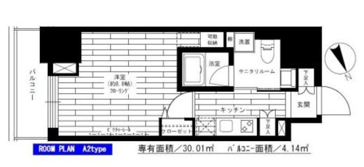 グランドコンシェルジュ六本木　1507号室　間取り