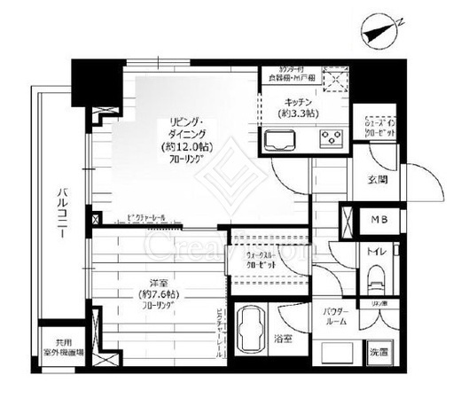 グランドコンシェルジュ六本木　1901号室　間取り