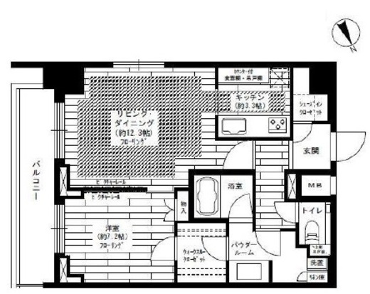 グランドコンシェルジュ六本木　1902号室　間取り