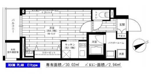 グランドコンシェルジュ六本木　202号室　間取り