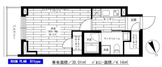グランドコンシェルジュ六本木　504号室　間取り