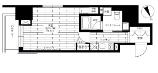 グランドコンシェルジュ六本木　703号室　間取り