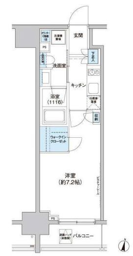 パークキューブ西新宿　1102号室　間取り