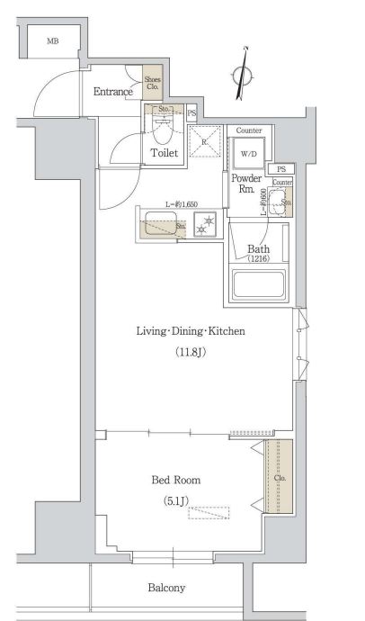 アーバネックス西新宿　206号室　間取り