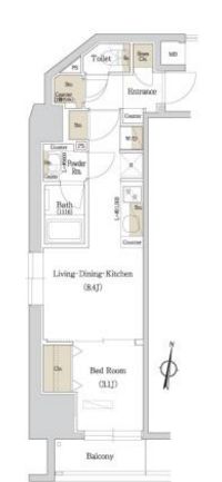 アーバネックス西新宿　701号室　間取り