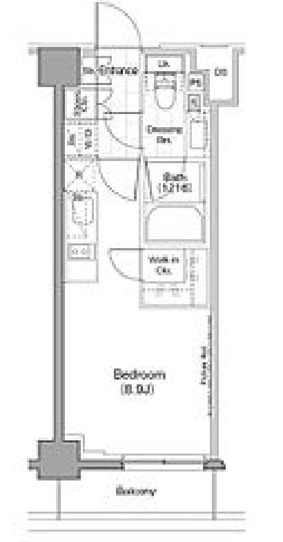 ザ・パークハビオ新宿　105号室　間取り