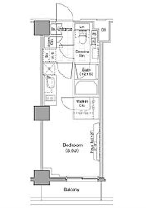 ザ・パークハビオ新宿　418号室　間取り