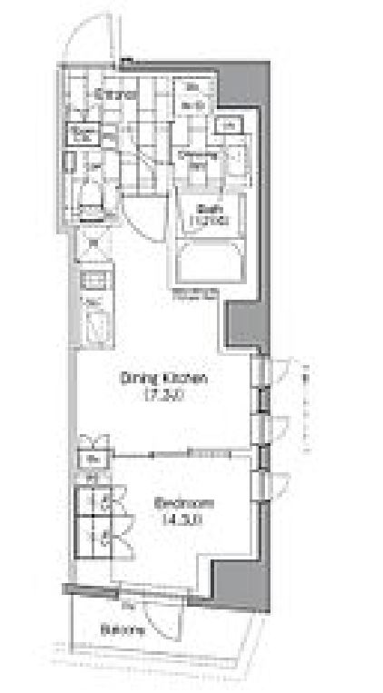 ザ・パークハビオ新宿　705号室　間取り