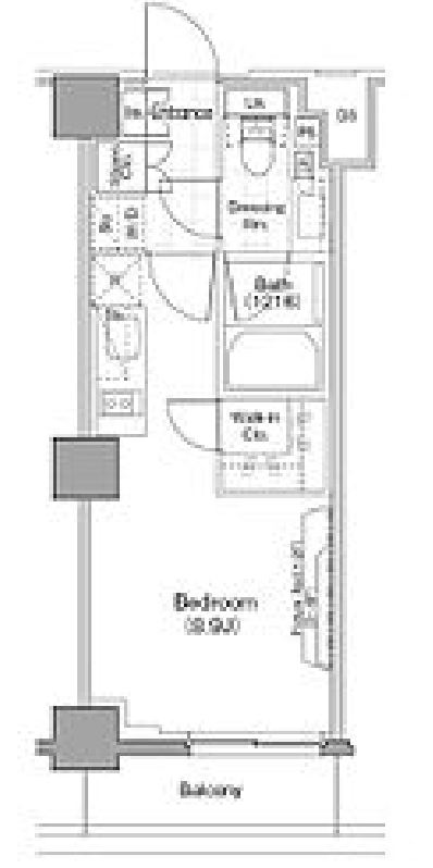 ザ・パークハビオ新宿　218号室　間取り