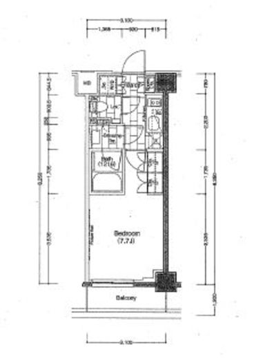 ザ・パークハビオ新宿　112号室　間取り