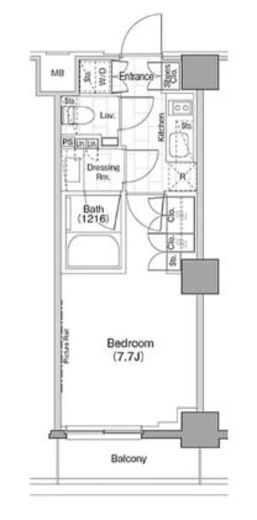 ザ・パークハビオ新宿　217号室　間取り