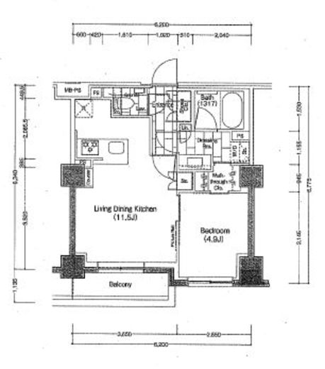 ザ・パークハビオ新宿　227号室　間取り