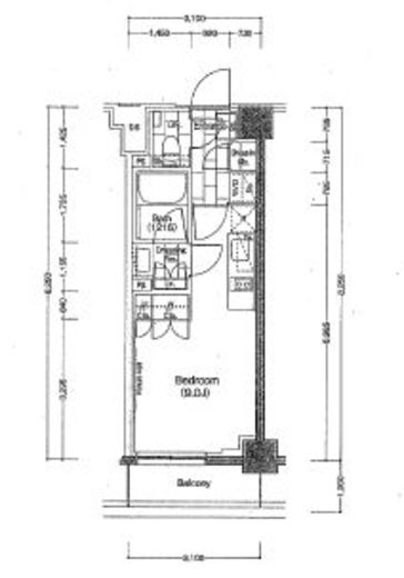 ザ・パークハビオ新宿　307号室　間取り