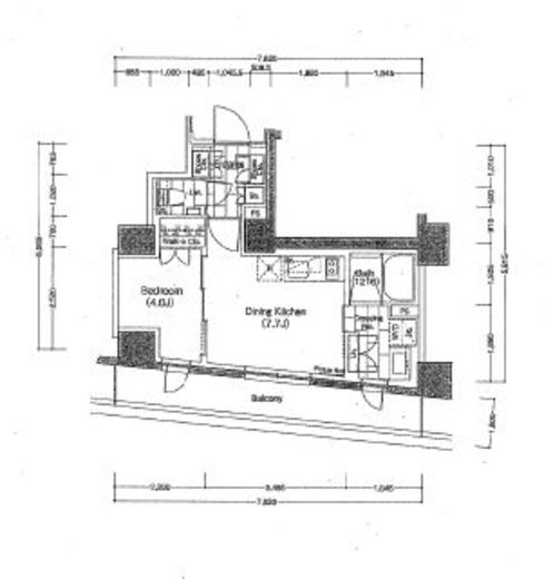 ザ・パークハビオ新宿　334号室　間取り