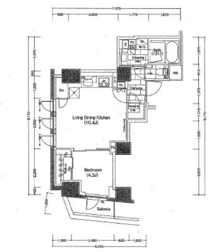 ザ・パークハビオ新宿　628号室　間取り