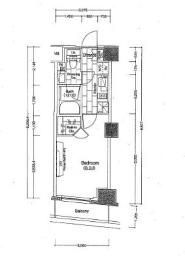 ザ・パークハビオ新宿　631号室　間取り