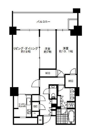パークマンション三田綱町ザフォレスト　508号室　間取り