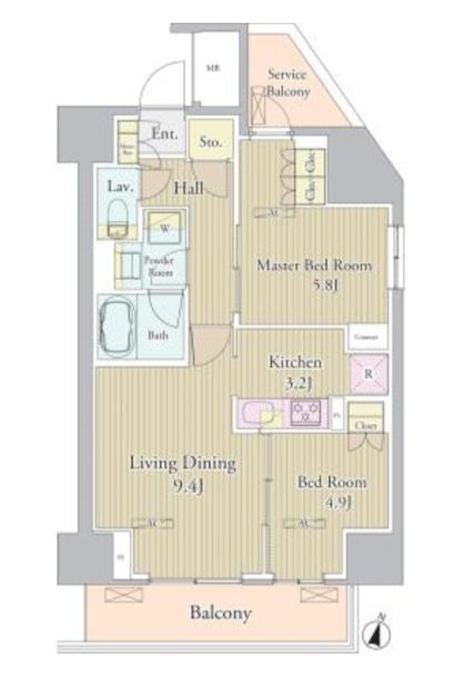 ヴェルデュール高田馬場　901号室　間取り