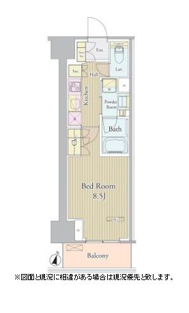 ヴェルデュール高田馬場　1005号室　間取り