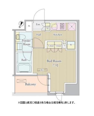 ヴェルデュール高田馬場　1305号室　間取り