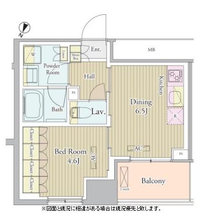 ヴェルデュール高田馬場　1306号室　間取り