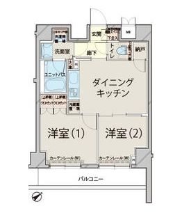 ルーブル目黒不動前　216号室　間取り