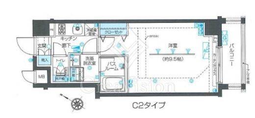 ZOOM目黒不動前　603号室　間取り