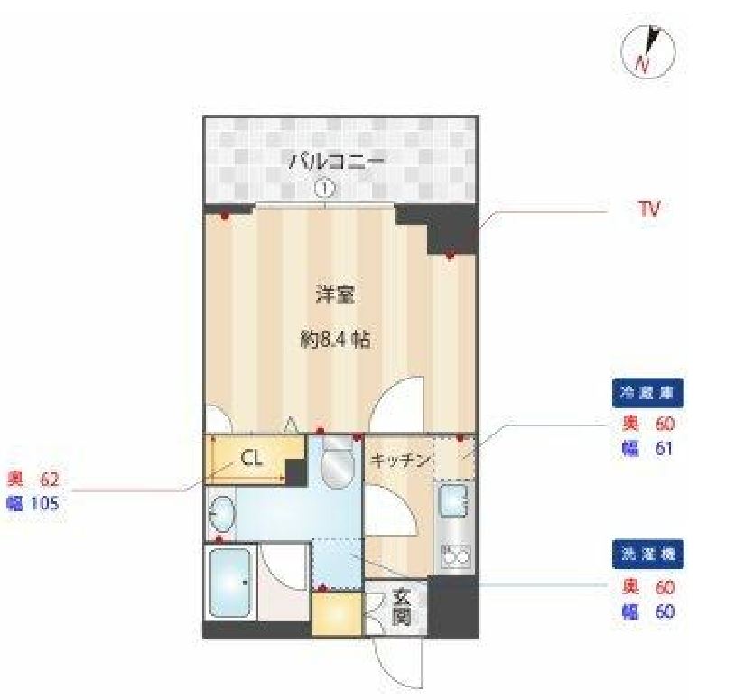 ピアネータ麻布十番　902号室　間取り