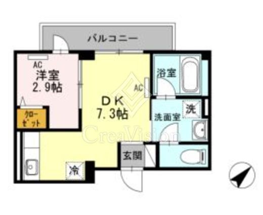 六本木スカイエ　202号室　間取り